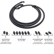 DURAFORCE Transmission Cooler Lines Hose Kit 10AN For 2001 2002 2003 2004 2005 GM LLY/LBZ