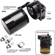 DURAFORCE Oil Catch Can Kit Aluminum for 11-21 Ford F150 5.0L Raptor 2.7L 3.5L Ecoboost BK
