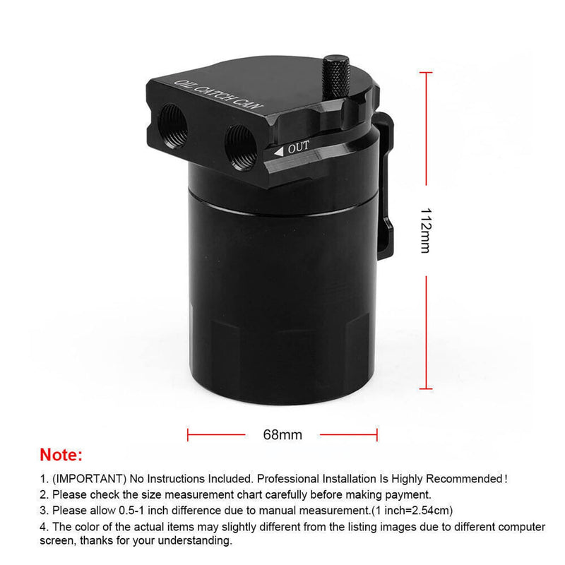 DURAFORCE Oil Catch Can Kit Aluminum for 11-21 Ford F150 5.0L Raptor 2.7L 3.5L Ecoboost BK