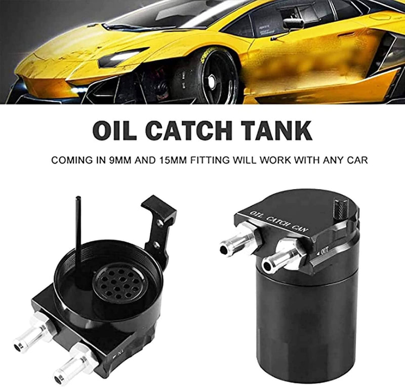 DURAFORCE Oil Catch Can Kit Aluminum for 11-21 Ford F150 5.0L Raptor 2.7L 3.5L Ecoboost BK
