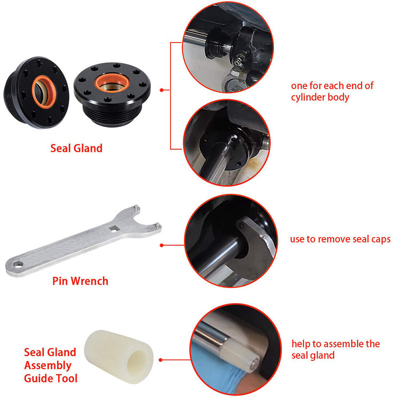 DURAFORCE HS5157 Front Mount Hydraulic Steering Cylinder Seal Kit for SeaStar HC5345HC5358