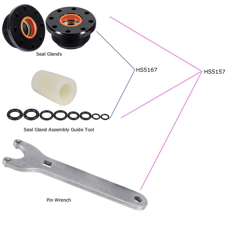 DURAFORCE HS5157 Front Mount Hydraulic Steering Cylinder Seal Kit for SeaStar HC5345HC5358
