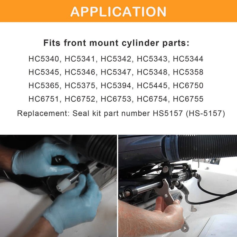 DURAFORCE HS5157 Front Mount Hydraulic Steering Cylinder Seal Kit for SeaStar HC5345HC5358