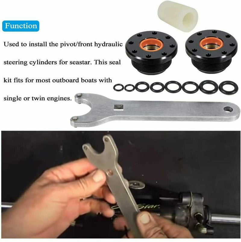 DURAFORCE HS5157 Front Mount Hydraulic Steering Cylinder Seal Kit for SeaStar HC5345HC5358