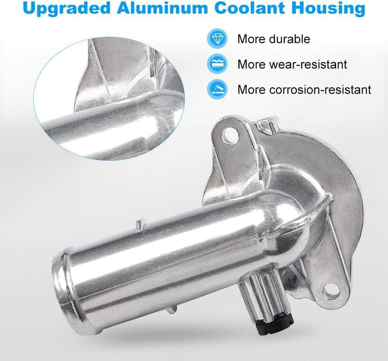 DURAFORCE Aluminum Thermostat Housing for 2011-2015 Dodge Durango Jeep Grand Cherokee 3.6L