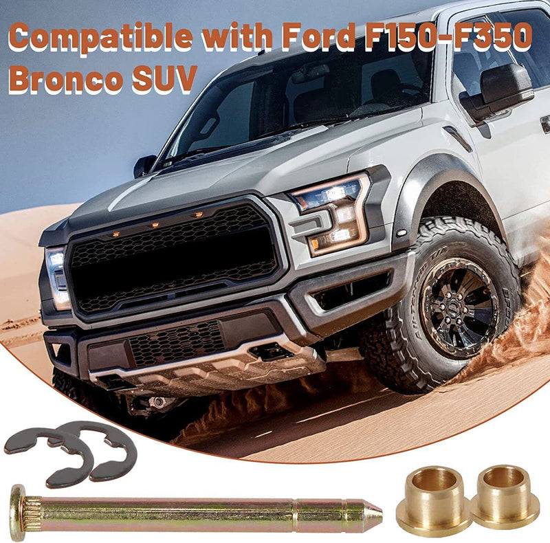 DURAFORCE Door Hinge Pins Pin Bushing Kit For Ford Bronco F150 F250 F350 2-Door F Series