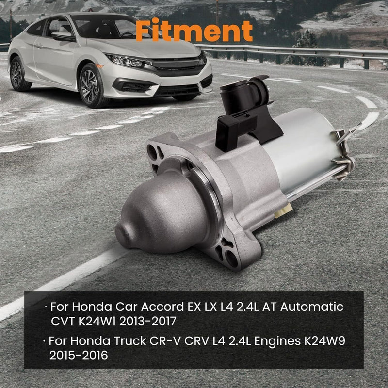 DURAFORCE Starter Motor for Honda Accord Sport 2.4L 2013 2014 2015 2016 2017 Cvt Automatic