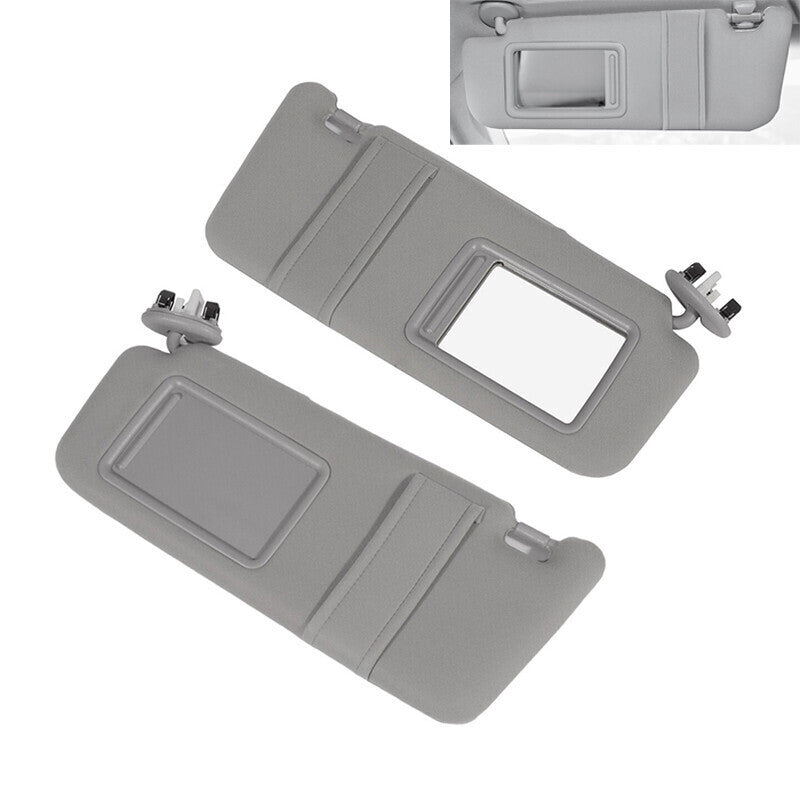 DURAFORCE Light Gray Sun Visor for 2007-2011 Toyota Camry Driver Passenger Side Pair