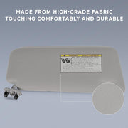 DURAFORCE Light Gray Sun Visor for 2007-2011 Toyota Camry Driver Passenger Side Pair