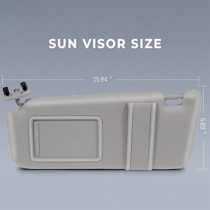 DURAFORCE Light Gray Sun Visor for 2007-2011 Toyota Camry Driver Passenger Side Pair