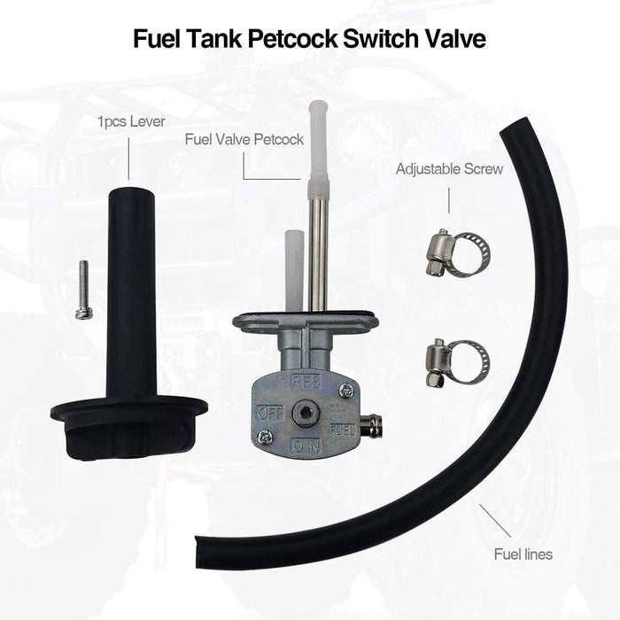 DURAFORCE Fuel Valve Petcock & Lever For Grizzly 350/660/YFM350/YFM660 US STOCK