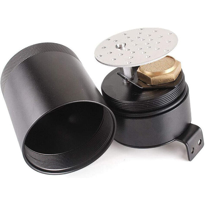 DURAFORCE 2 Port Reservoir Baffled Tank Oil Catch Can with Drain Valve Breather Black New