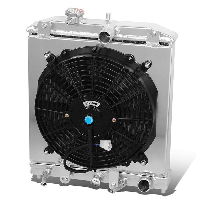 DURAFORCE ALUMINUM CORE RADIATOR+SHROUD FAN For 1992-2000 HONDA CIVIC EK EG INTEGRA