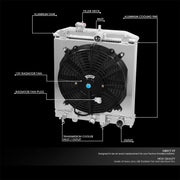 DURAFORCE ALUMINUM CORE RADIATOR+SHROUD FAN For 1992-2000 HONDA CIVIC EK EG INTEGRA