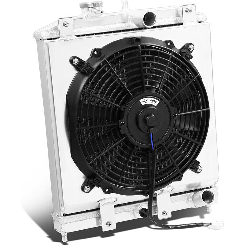DURAFORCE ALUMINUM CORE RADIATOR+SHROUD FAN For 1992-2000 HONDA CIVIC EK EG INTEGRA