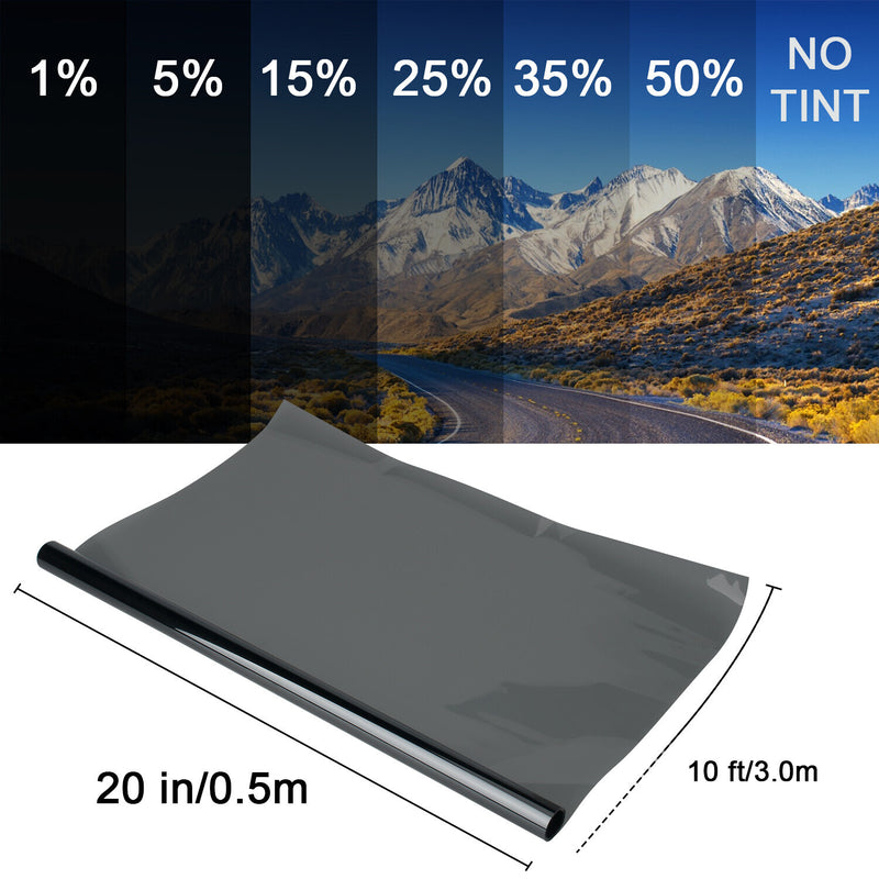 DURAFORCE Universal Uncut Roll Window Tint Film 15% VLT 20" In x 10' Ft Feet Car Glass
