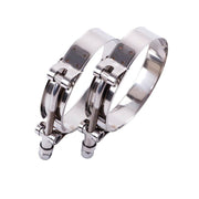 DURAFORCE 2PCS Stainless Steel 2" T-Bolt Clamp Intercooler Silicone Hose Coupler Turbo