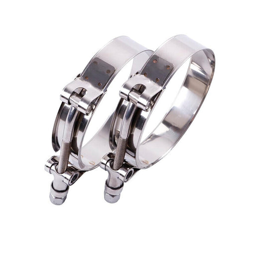 DURAFORCE 2PCS Stainless Steel 2" T-Bolt Clamp Intercooler Silicone Hose Coupler Turbo