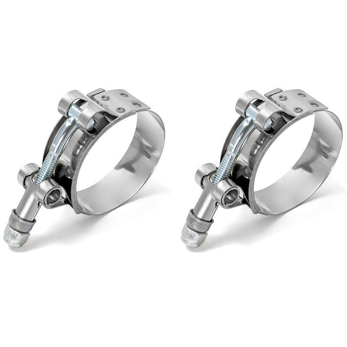 DURAFORCE 2PCS Stainless Steel 2" T-Bolt Clamp Intercooler Silicone Hose Coupler Turbo