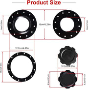 DURAFORCE Billet Aluminum Easy Fill Fuel Cell Cap with 12 Bolting Holes Cell Bung