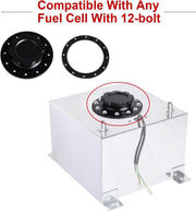 DURAFORCE Billet Aluminum Easy Fill Fuel Cell Cap with 12 Bolting Holes Cell Bung