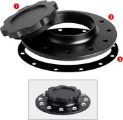DURAFORCE Billet Aluminum Easy Fill Fuel Cell Cap with 12 Bolting Holes Cell Bung