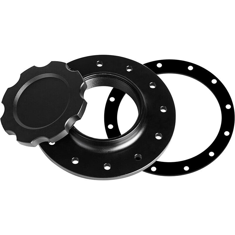 DURAFORCE Billet Aluminum Easy Fill Fuel Cell Cap with 12 Bolting Holes Cell Bung