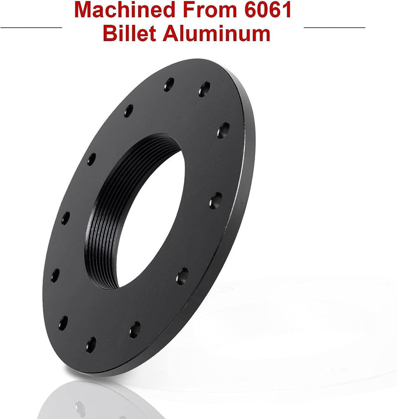 DURAFORCE Billet Aluminum Easy Fill Fuel Cell Cap with 12 Bolting Holes Cell Bung