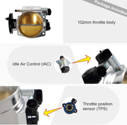 DURAFORCE US 102mm Throttle Body+ Throttle Position Sensor Cable For LSX LS LS1 LS2 LS7