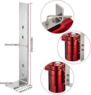 DURAFORCE Oil Catch Can Kit Reservoir Red Tank with Breather Filter Universal Aluminum