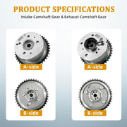 DURAFORCE FOR HYUNDAI KIA SONATA OPTIMA 2.4L TIMING CHAIN KIT EXHAUST INTAKE CAMSHAFT GEAR