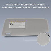 DURAFORCE Passenger Side Sun Visor for 2007-2011 Toyota Camry With Sunroof Light Gray