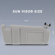 DURAFORCE Passenger Side Sun Visor for 2007-2011 Toyota Camry With Sunroof Light Gray