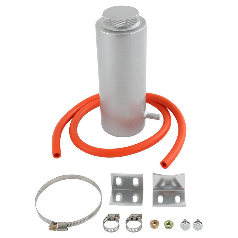DURAFORCE Universal Sliver Radiator Coolant Aluminum Catch Tank Overflow Reservoir 800ML