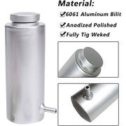 DURAFORCE Universal Sliver Radiator Coolant Aluminum Catch Tank Overflow Reservoir 800ML