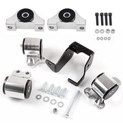DURAFORCE Swap 3Bolt Chrome 65A Engine Motor Mount Kit For 96-00 Civic EK B16 B18 B20 B