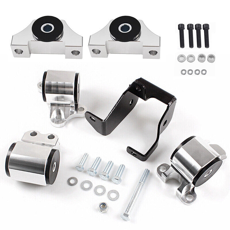 DURAFORCE Swap 3Bolt Chrome 65A Engine Motor Mount Kit For 96-00 Civic EK B16 B18 B20 B
