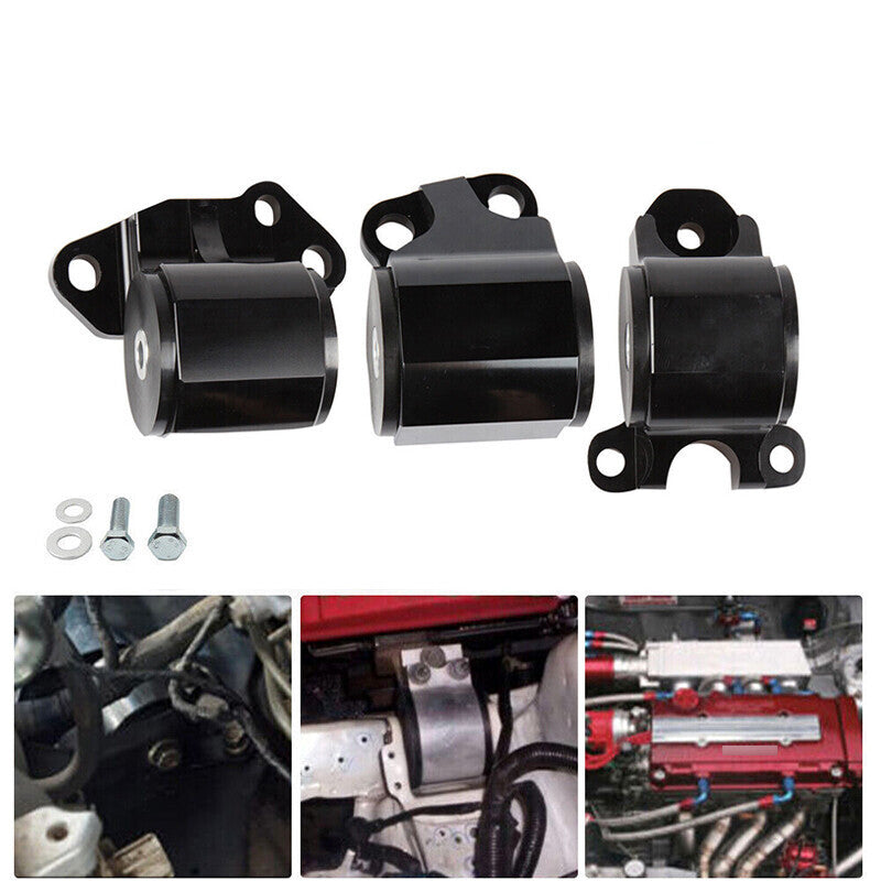 DURAFORCE 3pcs 2-Bolt Engine Mount Kit For Honda Civic/Acura Integra B & D Series MT