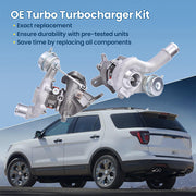 DURAFORCE RH&LH Turbo Turbocharger Set For Ford Taurus SHO Sedan 4-Door 3.5L 2010-2019