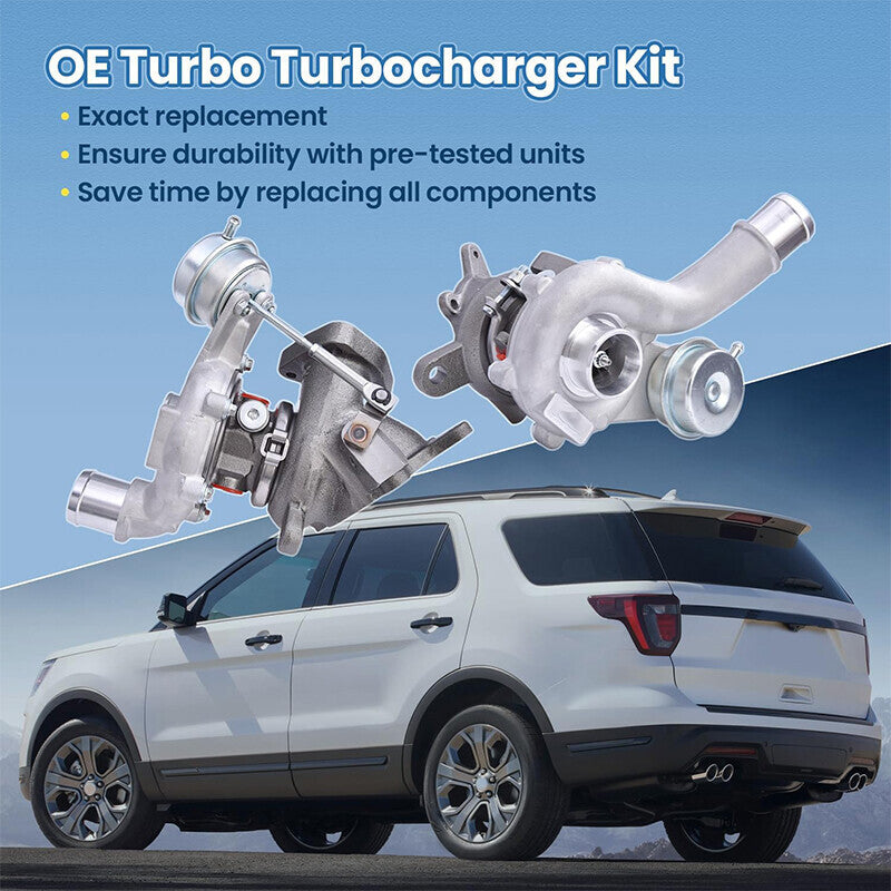DURAFORCE RH&LH Turbo Turbocharger Set For Ford Taurus SHO Sedan 4-Door 3.5L 2010-2019