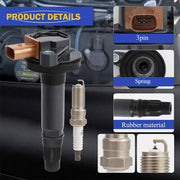 DURAFORCE Ignition Coil Spark Plug Pack Fit For Ford Police F-150 Transit Ecoboost 3.5L V6