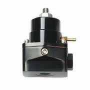 DURAFORCE Universal Adjustable Fuel Pressure Regulator Kit 100psi Guage AN6 Fitting Black