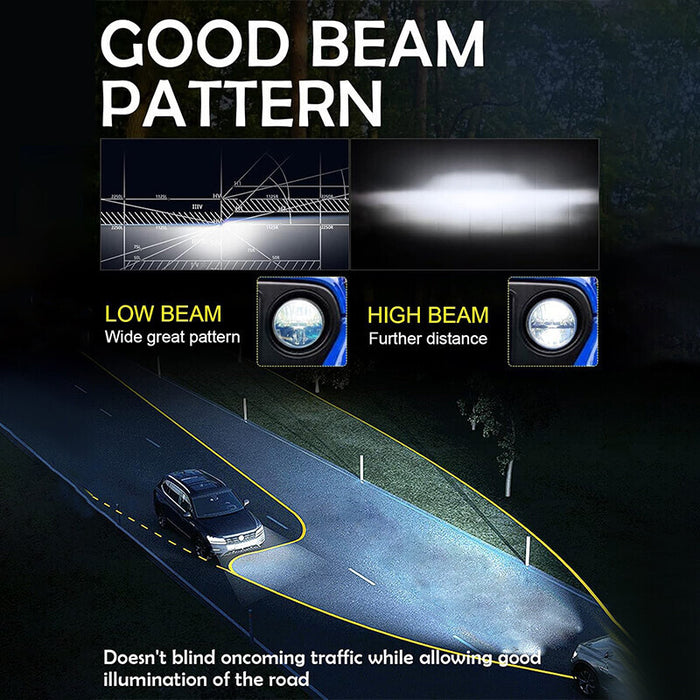 DURAFORCE 2PCS 7"inch Round LED Headlights Turn Signal Fit For Chevy Truck 1947-1957 New