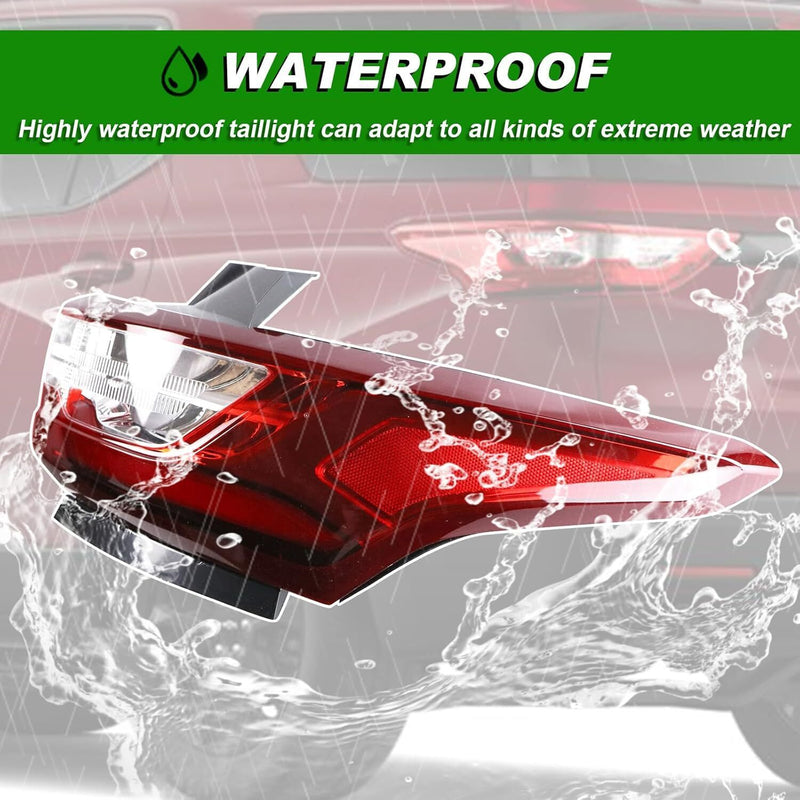 DURAFORCE LED Tail Light Lamp Outside for 2018-2021 Chevrolet Traverse Right Passenger