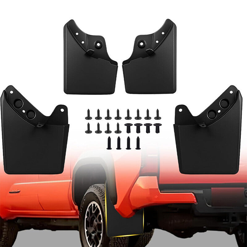 DURAFORCE 4Pcs Front Rear Splash Guards Mud Flaps Mudguard For Toyota Tacoma 2024-2025
