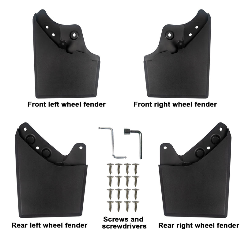 DURAFORCE 4Pcs Front Rear Splash Guards Mud Flaps Mudguard For Toyota Tacoma 2024-2025
