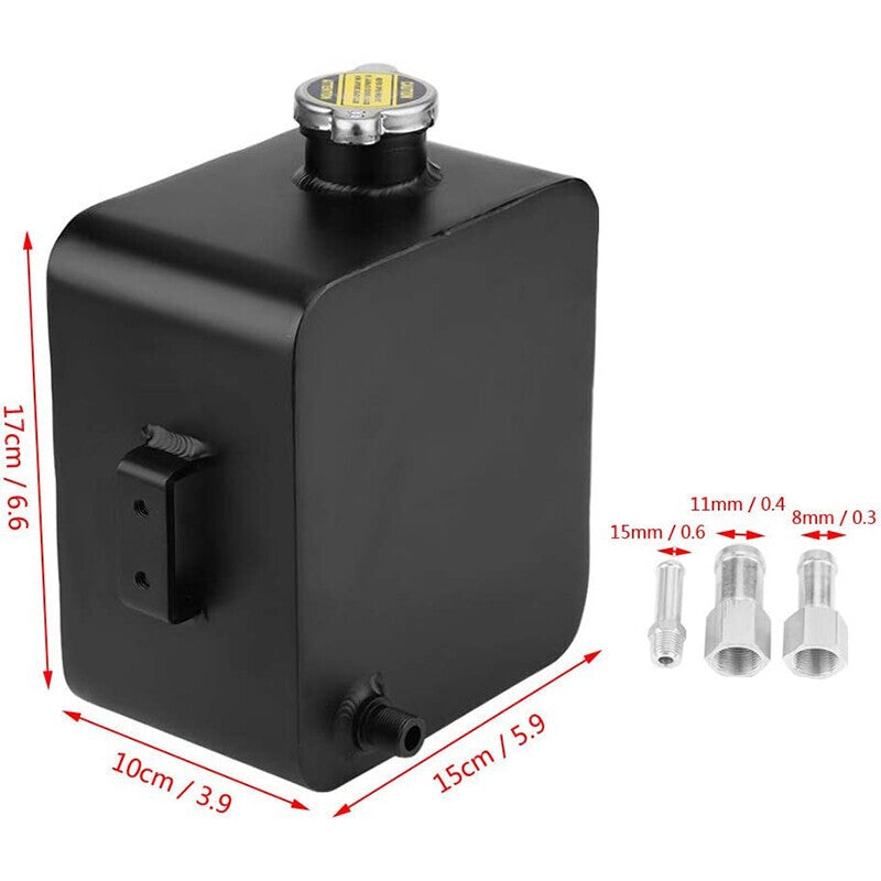 DURAFORCE Portable Aluminum Fuel Tank Racing Drift Fuel Cell Storage Tank with Cap 2.5 L