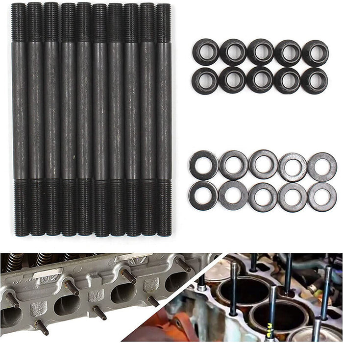 DURAFORCE 12-Point Cylinder Gasket Head Stud Bolt Kit For 1996-2000 Honda Civic 1.6L 208-4
