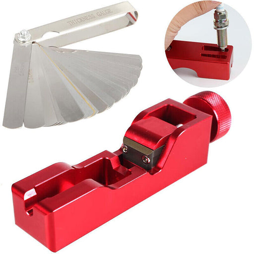 DURAFORCE Universal Spark Plug Gapping Tool with 32 Blade Feeler Gauge for 10mm 12mm 14mm