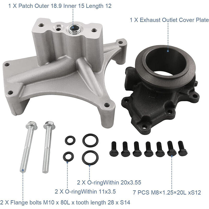 DURAFORCE For 1999.5-2003 Ford Diesel 7.3 7.3L 99.5-03 Turbo Pedestal &Exhaust Housing Kit
